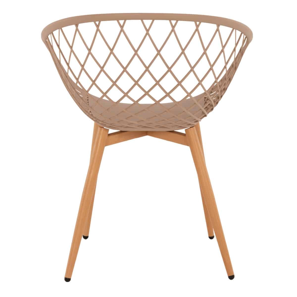 ΠΟΛΥΘΡΟΝΑ ΠΟΛΥΠΡΟΠΥΛΕΝΙΟΥ ΚΑΠΟΥΤΣΙΝΟ ΜΕΤΑΛΛΙΚΑ ΠΟΔΙΑ ARIADNE HM8001.13 63x56x80Y εκ. - Image 6