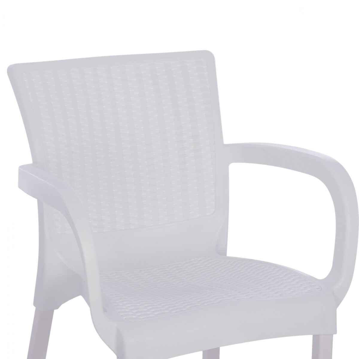 ΠΟΛΥΘΡΟΝΑ ΠΟΛΥΠΡΟΠΥΛΕΝΙΟΥ RATTAN ΠΟΔΙ ALU HM5591.01 ΧΡΩΜΑ ΛΕΥΚΟ 60x60x82 cm - Image 7