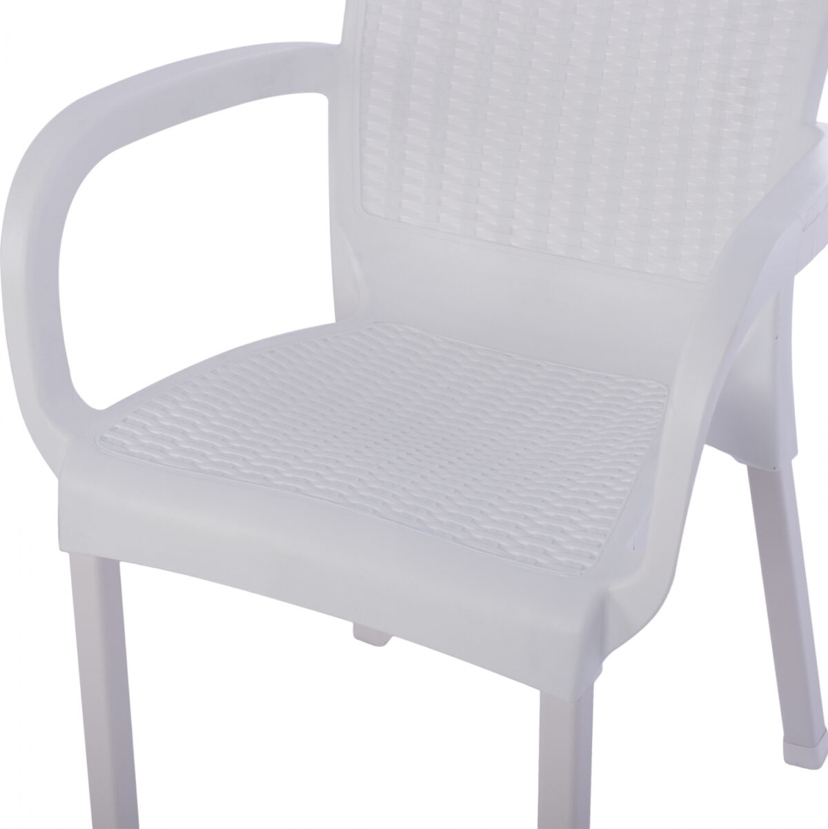 ΠΟΛΥΘΡΟΝΑ ΠΟΛΥΠΡΟΠΥΛΕΝΙΟΥ RATTAN ΠΟΔΙ ALU HM5591.01 ΧΡΩΜΑ ΛΕΥΚΟ 60x60x82 cm - Image 8