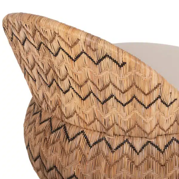 ΠΟΛΥΘΡΟΝΑ ΣΤΡΟΓΓΥΛΗ LADLON HM5992 RATTAN ΦΥΣΙΚΟ-ΕΚΡΟΥ ΜΑΞΙΛΑΡΙ 97x97x76Υεκ. - Image 9