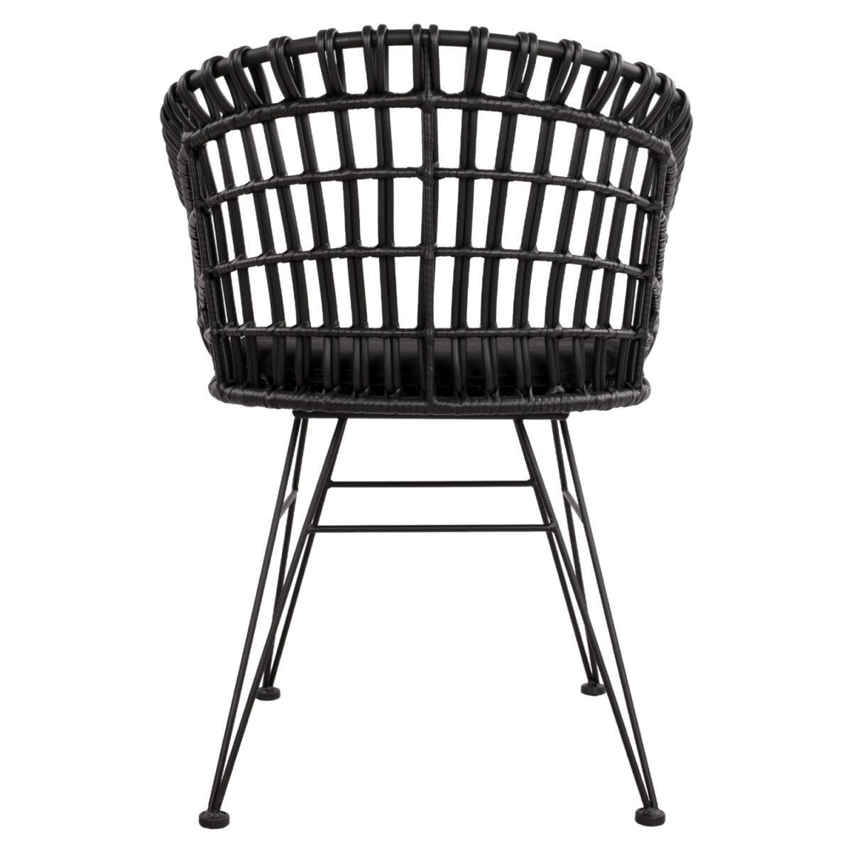 ΠΟΛΥΘΡΟΝΑ ΤΥΠΟΥ ΦΩΛΙΑ ΜΕΤΑΛΛΙΚΗ ALLEGRA HM5456.02 ΜΕ WICKER ΜΑΥΡΟ 59Χ56,5Χ83Υ εκ. - Image 6