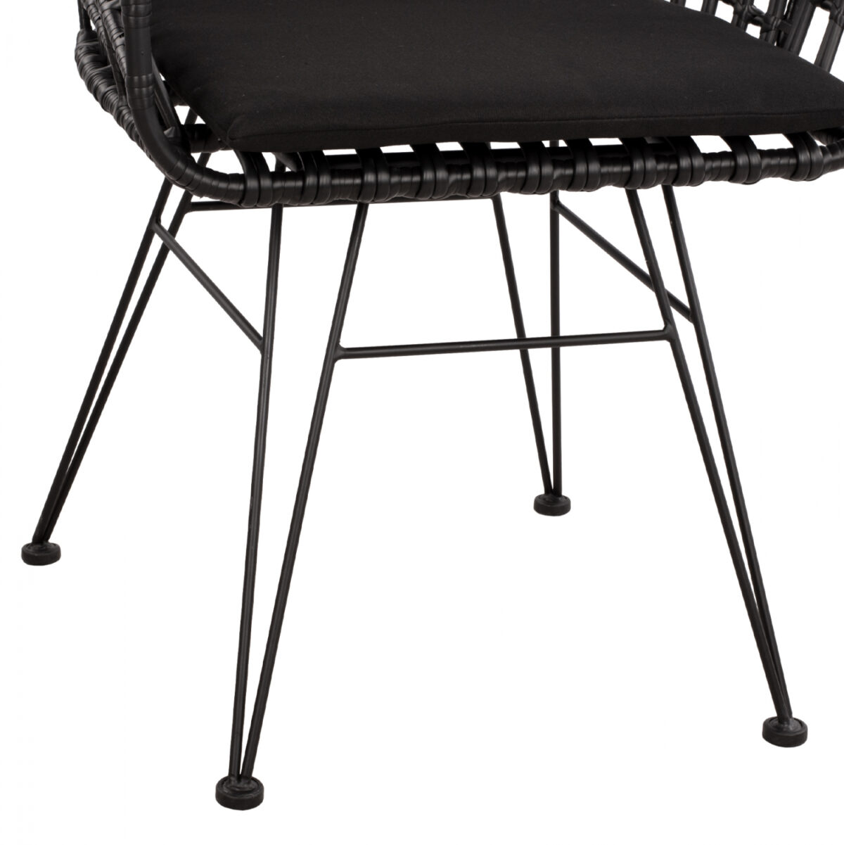 ΠΟΛΥΘΡΟΝΑ ΤΥΠΟΥ ΦΩΛΙΑ ΜΕΤΑΛΛΙΚΗ ALLEGRA HM5456.02 ΜΕ WICKER ΜΑΥΡΟ 59Χ56,5Χ83Υ εκ. - Image 10