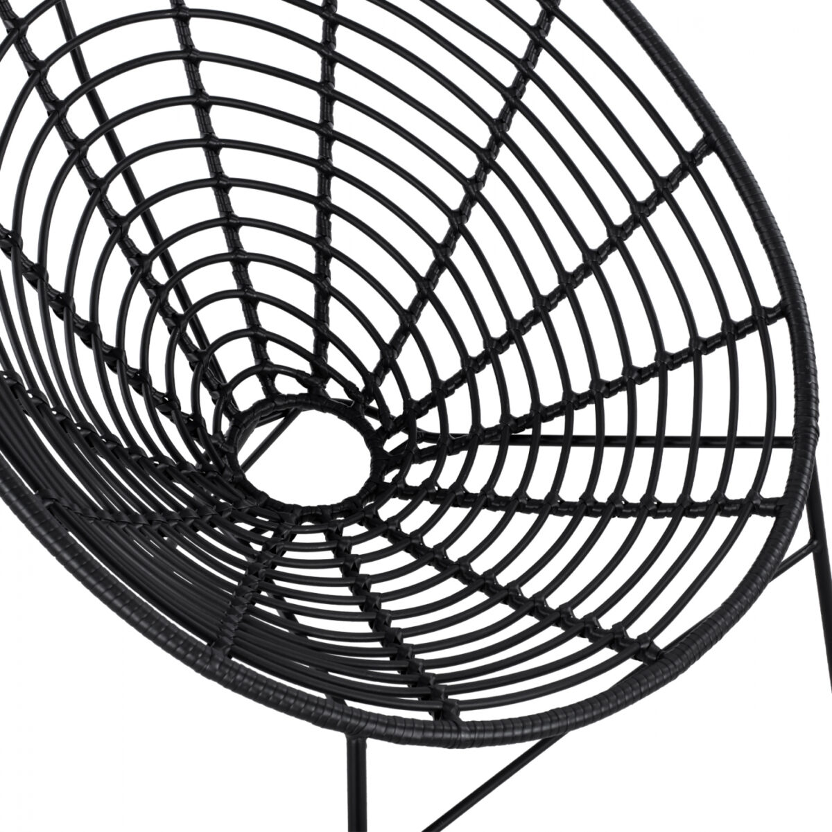 ΠΟΛΥΘΡΟΝΑ ΤΥΠΟΥ ΦΩΛΙΑ ΜΕΤΑΛΛΙΚΗ ALLEGRA HM5458.02 ΜΕ ΜΑΥΡΟ WICKER 73x83x86Υ εκ. - Image 8