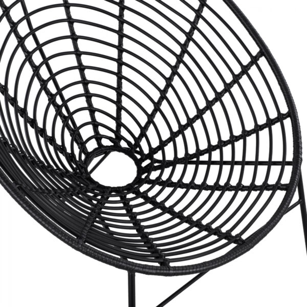 ΠΟΛΥΘΡΟΝΑ ΤΥΠΟΥ ΦΩΛΙΑ ΜΕΤΑΛΛΙΚΗ ALLEGRA HM5458.02 ΜΕ ΜΑΥΡΟ WICKER 73x83x86Υ εκ. - Image 8