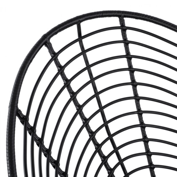 ΠΟΛΥΘΡΟΝΑ ΤΥΠΟΥ ΦΩΛΙΑ ΜΕΤΑΛΛΙΚΗ ALLEGRA HM5458.02 ΜΕ ΜΑΥΡΟ WICKER 73x83x86Υ εκ. - Image 9