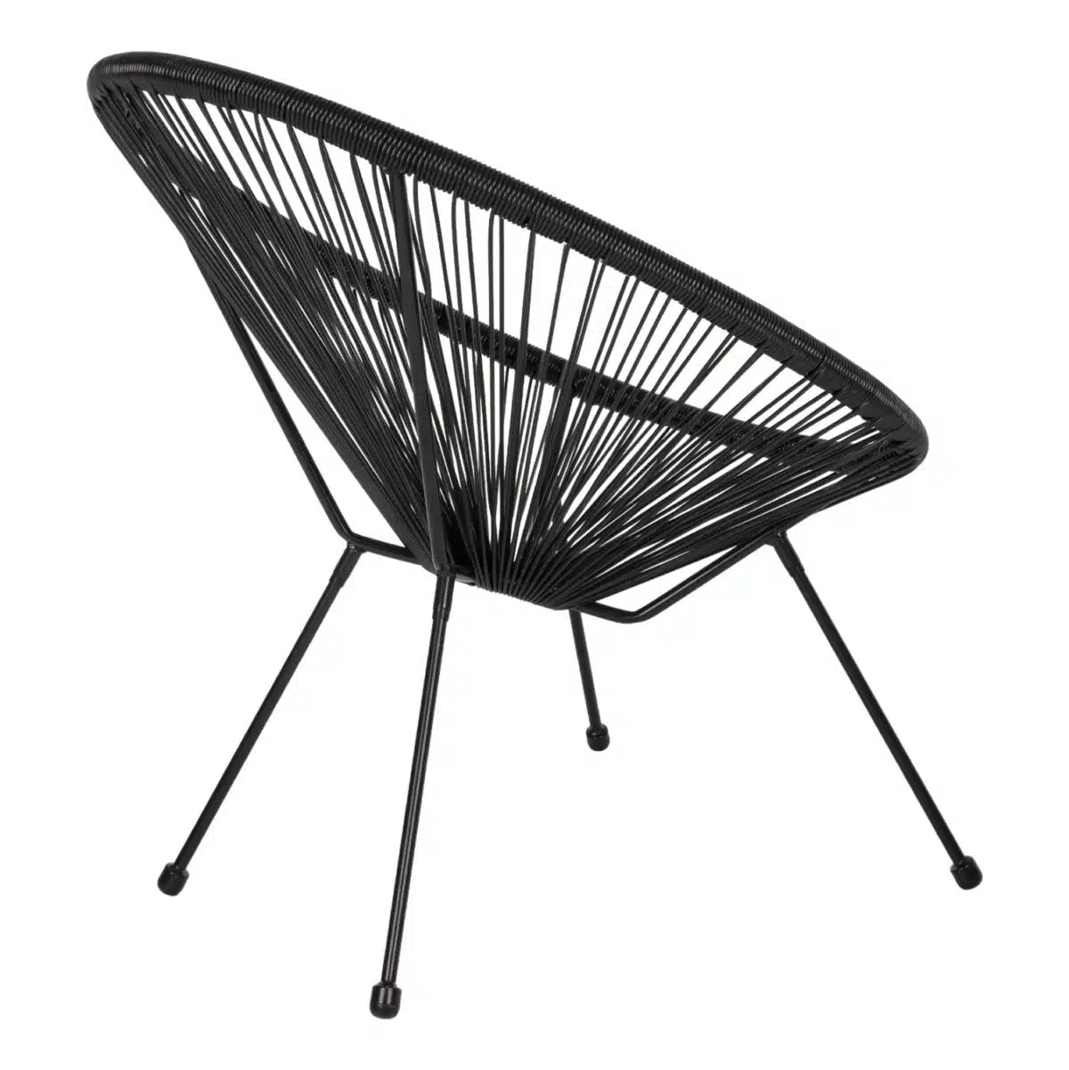 ΠΟΛΥΘΡΟΝΑ ΤΥΠΟΥ ΦΩΛΙΑ ΜΕΤΑΛΛΙΚΗ ACAPULCO ΜΑΥΡΗ ΜΕ ΜΑΥΡΟ P.E.RATTAN HM5872.01 70x73x79 εκ. - Image 5