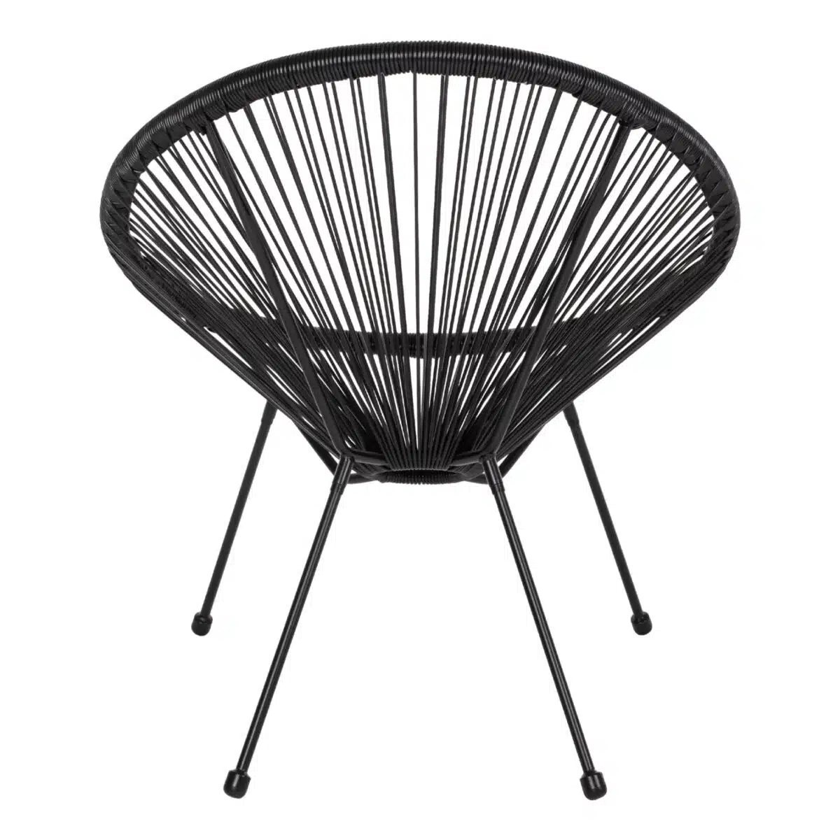 ΠΟΛΥΘΡΟΝΑ ΤΥΠΟΥ ΦΩΛΙΑ ΜΕΤΑΛΛΙΚΗ ACAPULCO ΜΑΥΡΗ ΜΕ ΜΑΥΡΟ P.E.RATTAN HM5872.01 70x73x79 εκ. - Image 6