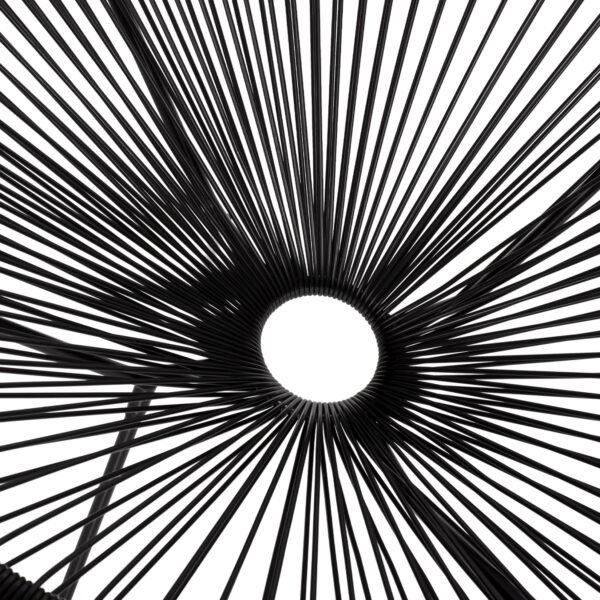 ΠΟΛΥΘΡΟΝΑ ΤΥΠΟΥ ΦΩΛΙΑ ΜΕΤΑΛΛΙΚΗ ACAPULCO ΜΑΥΡΗ ΜΕ ΜΑΥΡΟ P.E.RATTAN HM5872.01 70x73x79 εκ. - Image 8