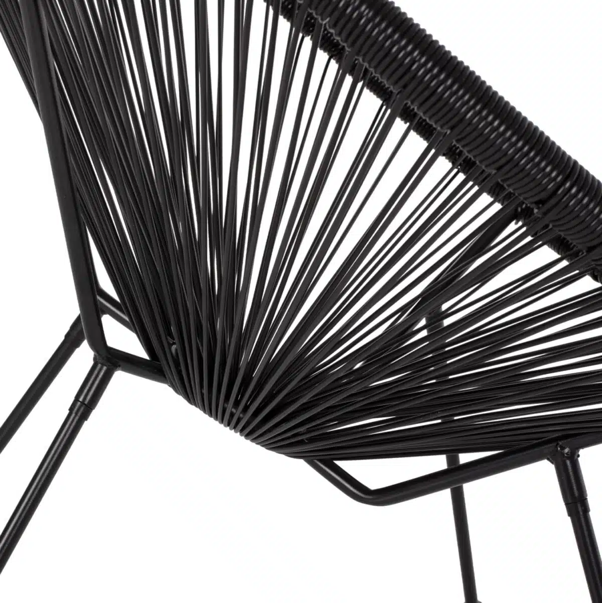 ΠΟΛΥΘΡΟΝΑ ΤΥΠΟΥ ΦΩΛΙΑ ΜΕΤΑΛΛΙΚΗ ACAPULCO ΜΑΥΡΗ ΜΕ ΜΑΥΡΟ P.E.RATTAN HM5872.01 70x73x79 εκ. - Image 9