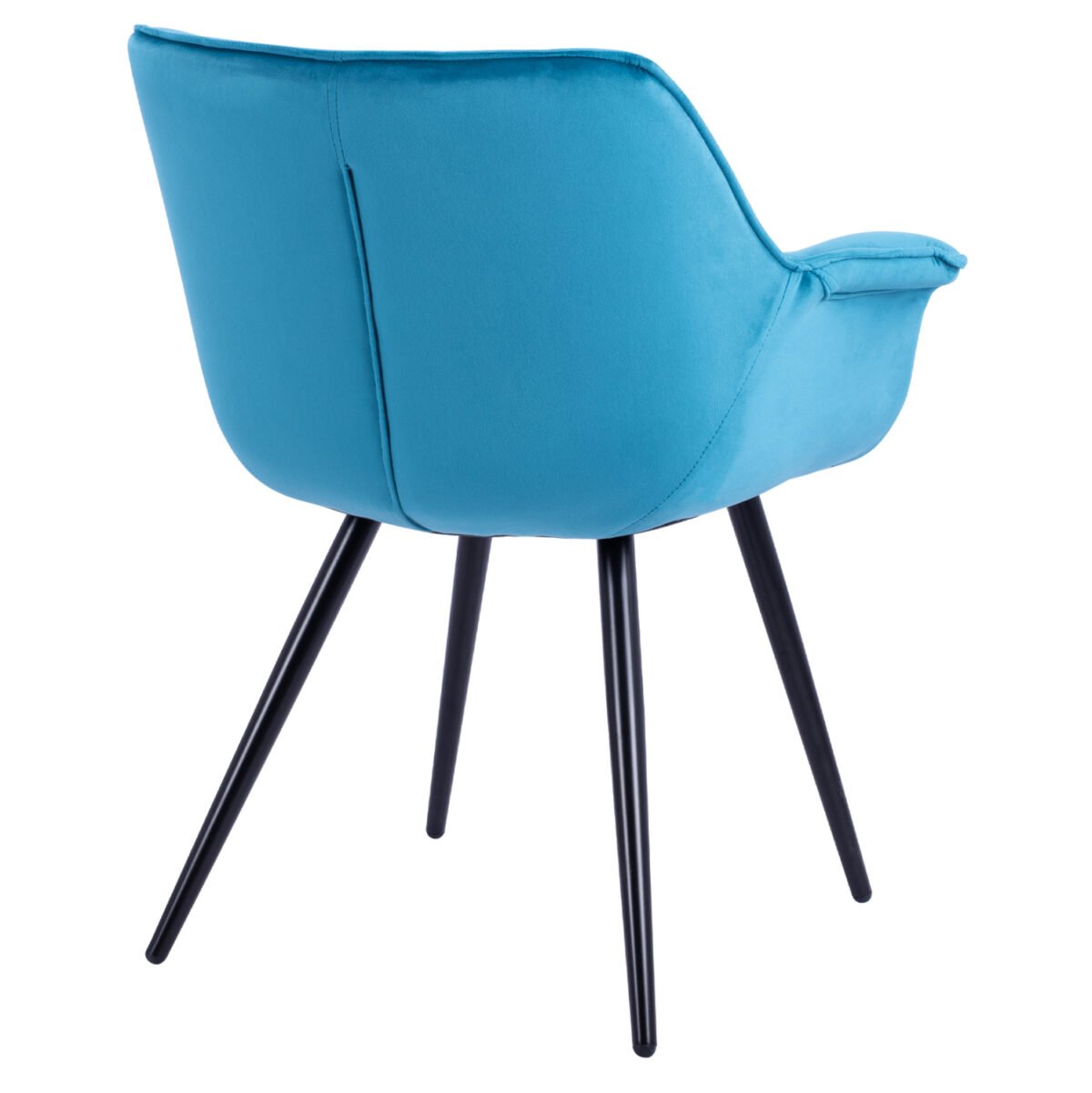 ΠΟΛΥΘΡΟΝΑΚΙ BENJAMIN ΑΠΟ ΒΕΛΟΥΔΟ ΤΙΡΚΟΥΑΖ ME ΜΕΤΑΛΛΙΚΑ ΠΟΔΙΑ HM8682.09 69x68x78 εκ. - Image 5