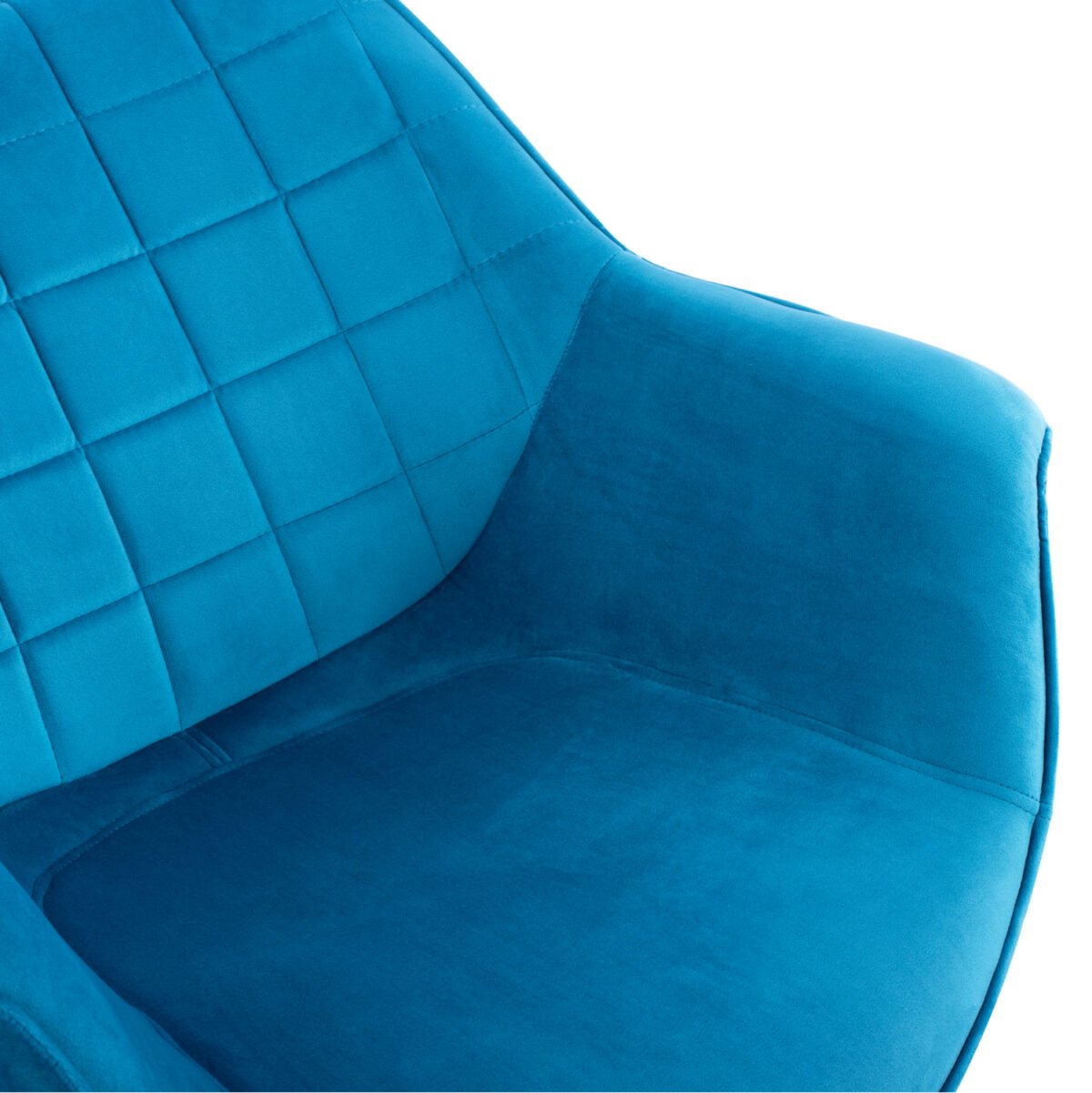 ΠΟΛΥΘΡΟΝΑΚΙ BENJAMIN ΑΠΟ ΒΕΛΟΥΔΟ ΤΙΡΚΟΥΑΖ ME ΜΕΤΑΛΛΙΚΑ ΠΟΔΙΑ HM8682.09 69x68x78 εκ. - Image 8