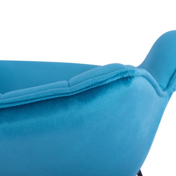 ΠΟΛΥΘΡΟΝΑΚΙ BENJAMIN ΑΠΟ ΒΕΛΟΥΔΟ ΤΙΡΚΟΥΑΖ ME ΜΕΤΑΛΛΙΚΑ ΠΟΔΙΑ HM8682.09 69x68x78 εκ. - Image 10