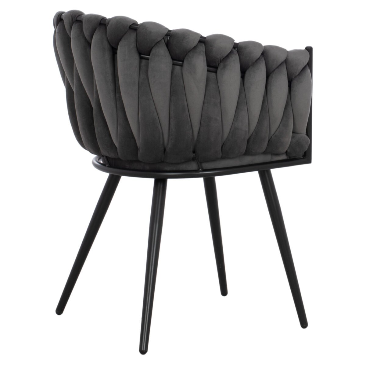 ΠΟΛΥΘΡΟΝΑΚΙ LUANDA ΒΕΛΟΥΔΟ ΓΚΡΙ ΚΑΙ ΜΕΤΑΛΛΙΚΑ ΠΟΔΙΑ HM8741.01 60x54x78 εκ. - Image 5