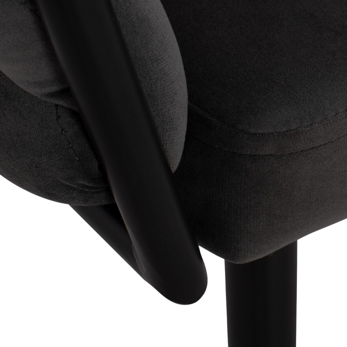 ΠΟΛΥΘΡΟΝΑΚΙ LUANDA ΒΕΛΟΥΔΟ ΓΚΡΙ ΚΑΙ ΜΕΤΑΛΛΙΚΑ ΠΟΔΙΑ HM8741.01 60x54x78 εκ. - Image 10