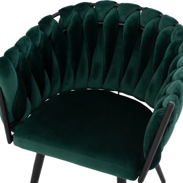 ΠΟΛΥΘΡΟΝΑΚΙ LUANDA ΒΕΛΟΥΔΟ ΚΥΠΑΡΙΣΣΙ ΜΕΤΑΛΛΙΚΑ ΠΟΔΙΑ HM8741.03 60x54x78 εκ. - Image 8