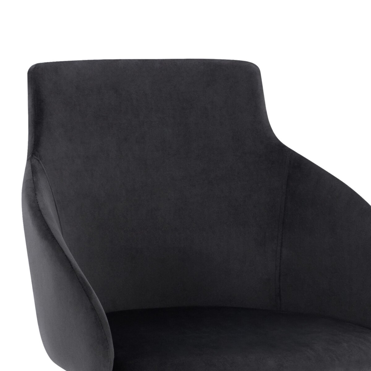 ΠΟΛΥΘΡΟΝΑΚΙ IVY ΒΕΛΟΥΔΟ ΜΑΥΡΟ ΚΑΙ ΜΕΤΑΛΛΙΚΑ ΠΟΔΙΑ HM8546.04 53x55x79 εκ. - Image 7