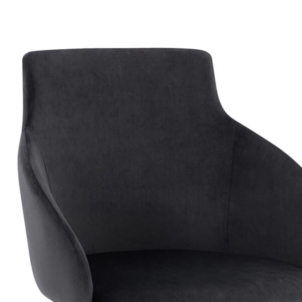 ΠΟΛΥΘΡΟΝΑΚΙ IVY ΒΕΛΟΥΔΟ ΜΑΥΡΟ ΚΑΙ ΜΕΤΑΛΛΙΚΑ ΠΟΔΙΑ HM8546.04 53x55x79 εκ. - Image 7