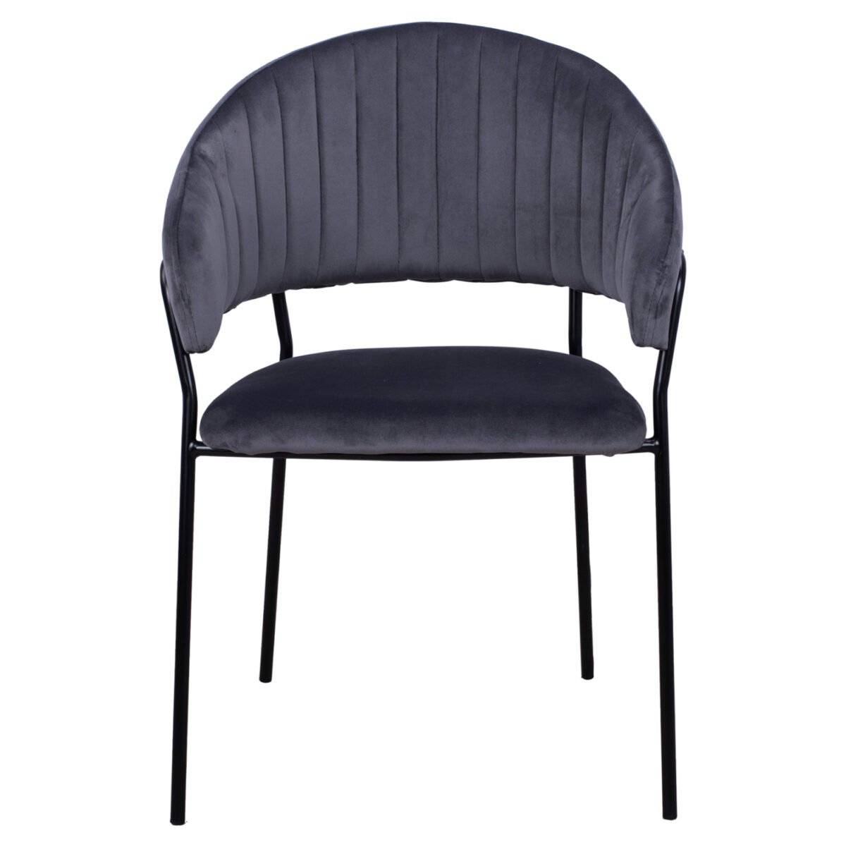 ΠΟΛΥΘΡΟΝΑΚΙ THEODORE HM8520.01 ΑΠΟ ΒΕΛΟΥΔΟ ΓΚΡΙ ΜΕ ΜΕΤΑΛΛΙΚΟ ΣΚΕΛΕΤΟ 55x50x82Υ εκ. - Image 3