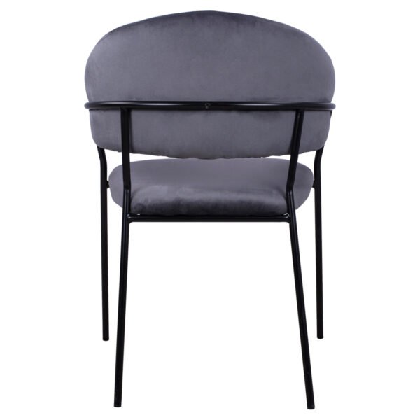 ΠΟΛΥΘΡΟΝΑΚΙ THEODORE HM8520.01 ΑΠΟ ΒΕΛΟΥΔΟ ΓΚΡΙ ΜΕ ΜΕΤΑΛΛΙΚΟ ΣΚΕΛΕΤΟ 55x50x82Υ εκ. - Image 6