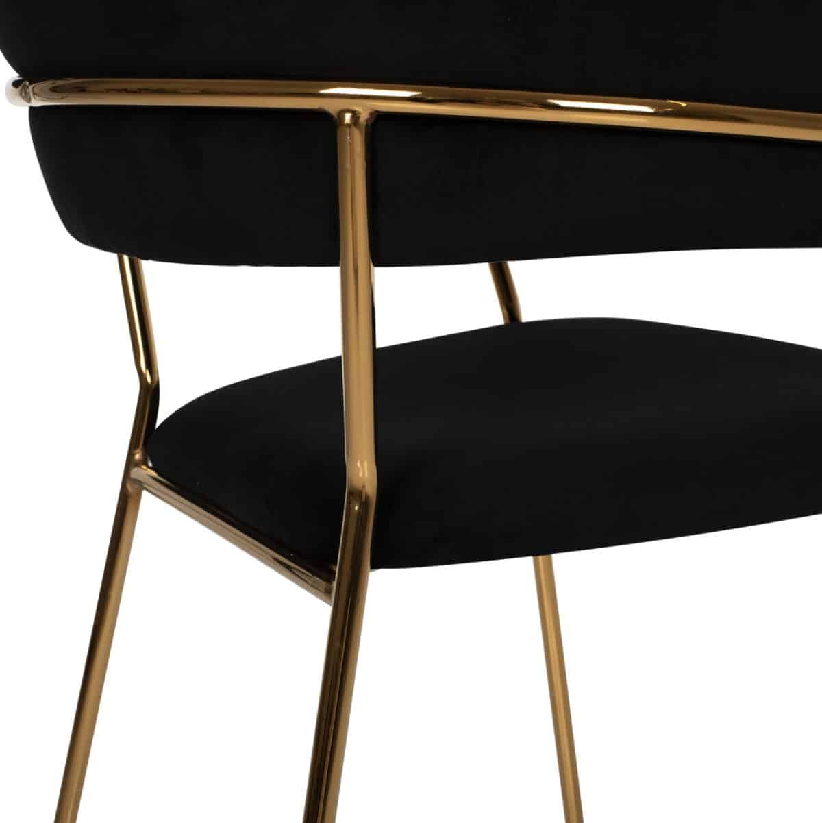 ΠΟΛΥΘΡΟΝΑΚΙ THEODORE HM8520.04 ΒΕΛΟΥΔΟ ΜΑΥΡΟ ΜΕ ΕΠΙΧΡΥΣΟ ΣΚΕΛΕΤΟ 55Χ50Χ82Υ εκ. - Image 9