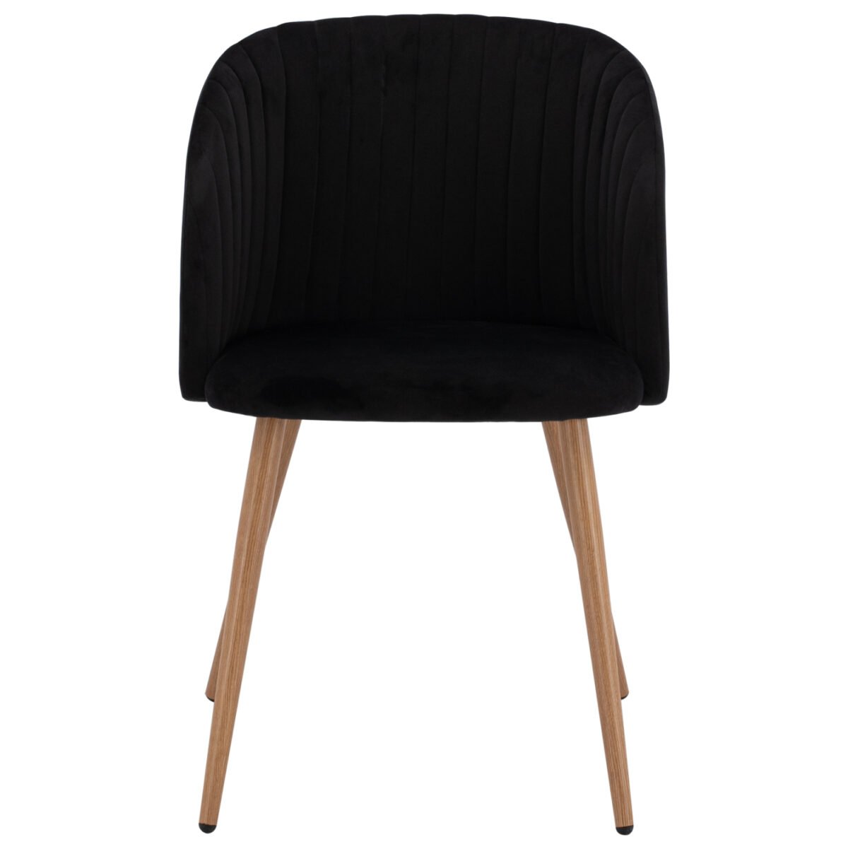 ΠΟΛΥΘΡΟΝΑΚΙ LEAH HM8543.04 ΜΕ ΒΕΛΟΥΔΟ ΜΑΥΡΟ ΚΑΙ ΜΕΤΑΛΛΙΚΑ ΠΟΔΙΑ 53x57x81 εκ. - Image 3