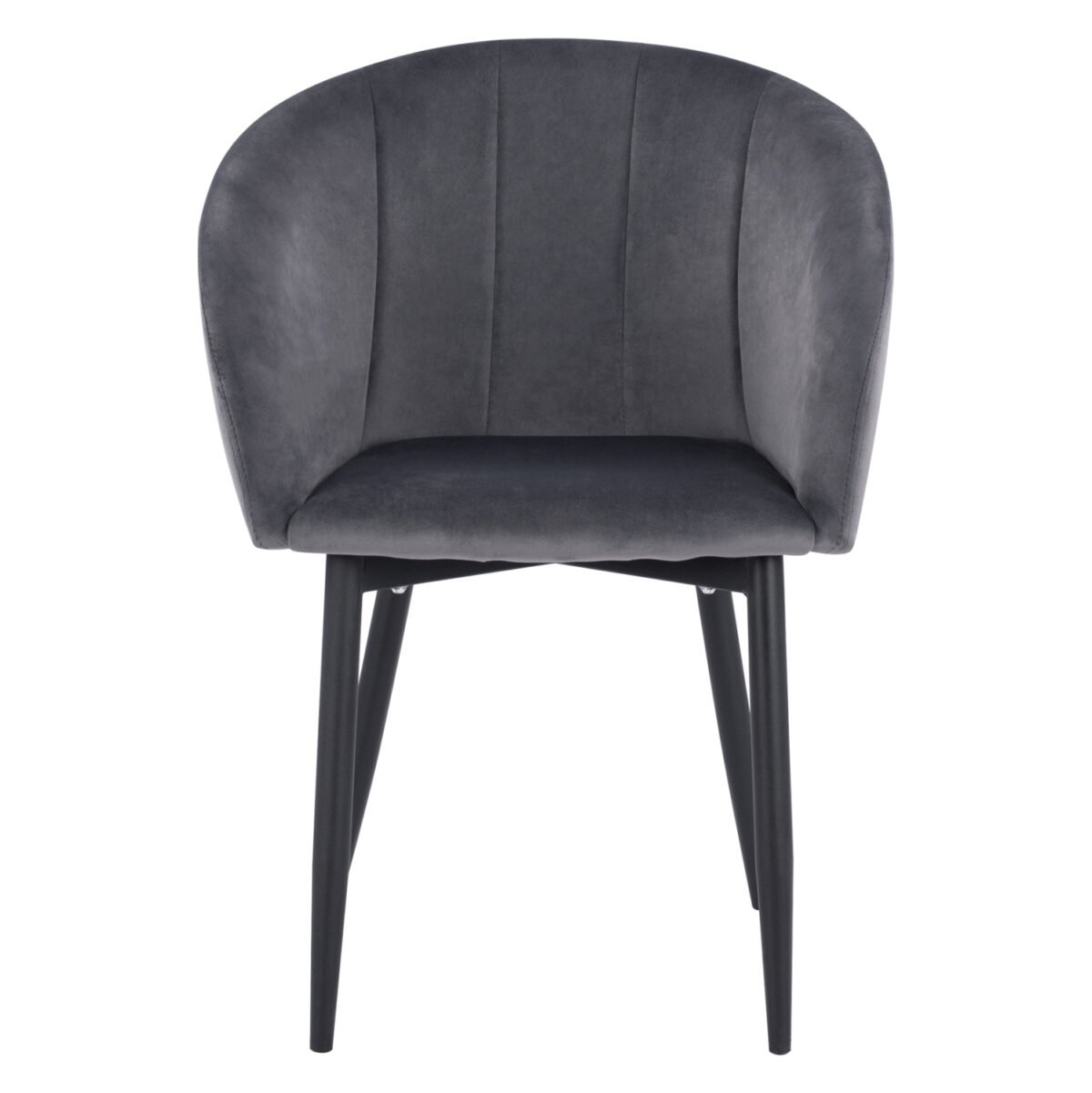 ΠΟΛΥΘΡΟΝΑΚΙ BESSIE HM8699.01 ΒΕΛΟΥΔΟ ΓΚΡΙ ΜΕ ΜΕΤΑΛΛΙΚΟ ΣΚΕΛΕΤΟ 60x62x80Y εκ. - Image 3