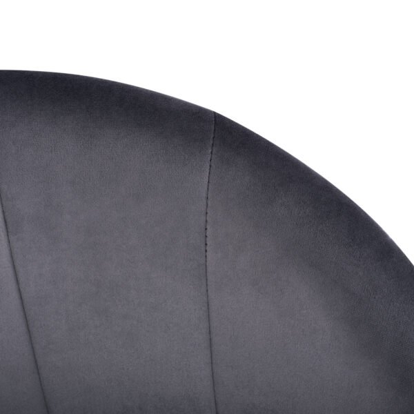 ΠΟΛΥΘΡΟΝΑΚΙ BESSIE HM8699.01 ΒΕΛΟΥΔΟ ΓΚΡΙ ΜΕ ΜΕΤΑΛΛΙΚΟ ΣΚΕΛΕΤΟ 60x62x80Y εκ. - Image 7