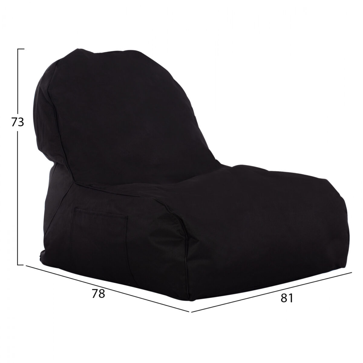 ΠΟΥΦ CLOUD ΑΔΙΑΒΡΟΧΗ ΠΟΛΥΘΡΟΝΑ HM5112.04 ΜΑΥΡΗ ΜΕ UV PROTECTION 81x78x73 εκ. - Image 2