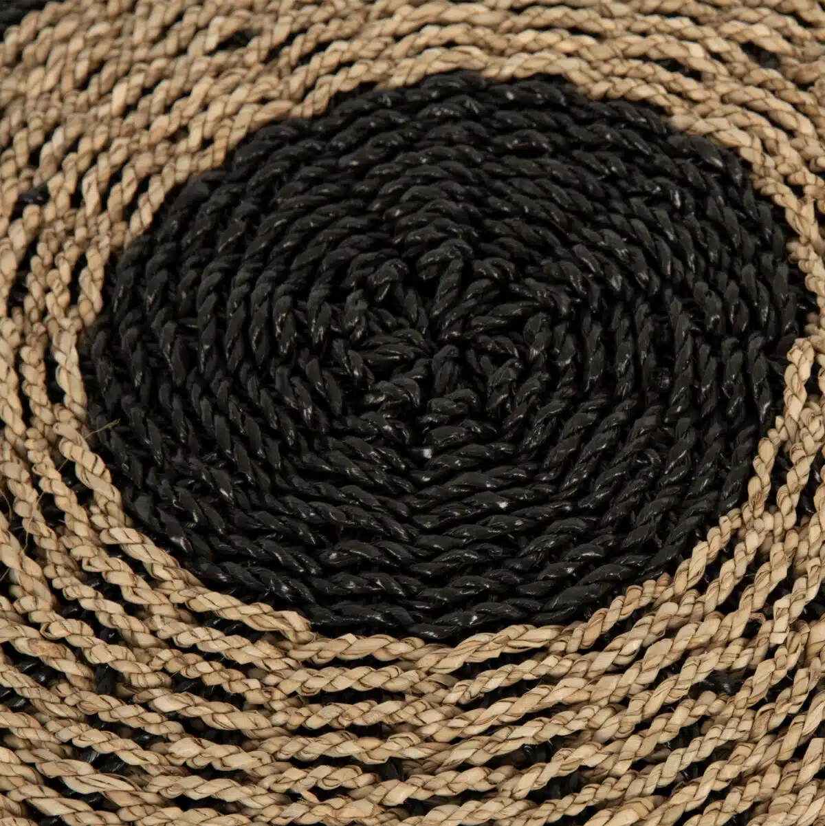 ΠΟΥΦ ΣΚΑΜΠΟ SARONI HM7851.02 SEAGRASS ΣΕ ΦΥΣΙΚΟ-ΜΑΥΡΟ ΧΡΩΜΑ Φ60x35Yεκ. - Image 4