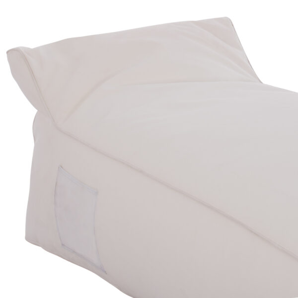 ΠΟΥΦ ΞΑΠΛΩΣΤΡΑ WADELIN HM5774.11 ΜΕ TEXTILINE ΛΕΥΚΟ 190x80x40-60Υ εκ. - Image 5