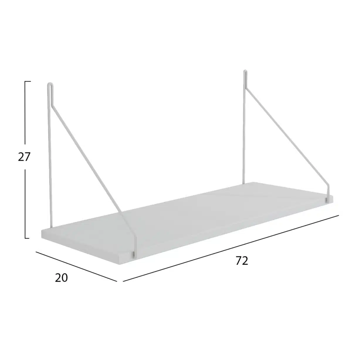 ΡΑΦΙ ΤΟΙΧΟΥ AGILAN ΜΕΛΑΜΙΝΗΣ HM9183.15 ΛΕΥΚΟ 72x20x27Y εκ. - Image 2