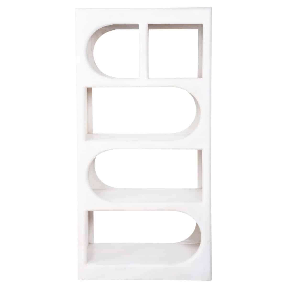 ΡΑΦΙΕΡΑ ΚΟΜΜΟ HANDYR HM9706 ΜΑΣΙΦ ΞΥΛΟ MANGO ΣΕ ΛΕΥΚΟ ΧΡΩΜΑ 60x35x120Υεκ. - Image 3