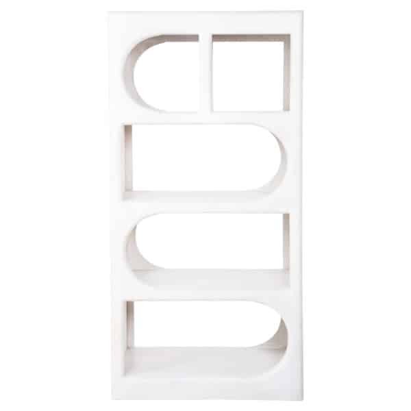 ΡΑΦΙΕΡΑ ΚΟΜΜΟ HANDYR HM9706 ΜΑΣΙΦ ΞΥΛΟ MANGO ΣΕ ΛΕΥΚΟ ΧΡΩΜΑ 60x35x120Υεκ. - Image 3