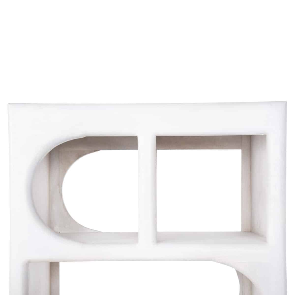 ΡΑΦΙΕΡΑ ΚΟΜΜΟ HANDYR HM9706 ΜΑΣΙΦ ΞΥΛΟ MANGO ΣΕ ΛΕΥΚΟ ΧΡΩΜΑ 60x35x120Υεκ. - Image 5