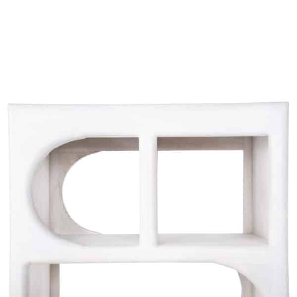 ΡΑΦΙΕΡΑ ΚΟΜΜΟ HANDYR HM9706 ΜΑΣΙΦ ΞΥΛΟ MANGO ΣΕ ΛΕΥΚΟ ΧΡΩΜΑ 60x35x120Υεκ. - Image 5