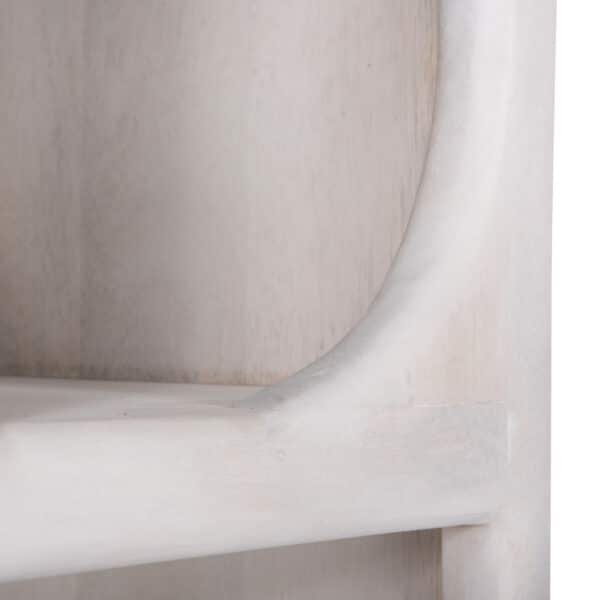 ΡΑΦΙΕΡΑ ΚΟΜΜΟ HANDYR HM9706 ΜΑΣΙΦ ΞΥΛΟ MANGO ΣΕ ΛΕΥΚΟ ΧΡΩΜΑ 60x35x120Υεκ. - Image 6