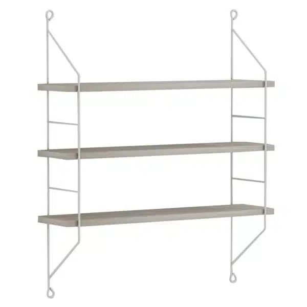 ΡΑΦΙΕΡΑ ΤΟΙΧΟΥ ACHALA ΜΕΛΑΜΙΝΗΣ HM9185.14 SONOMA 60x15x68Y εκ. - Image 3