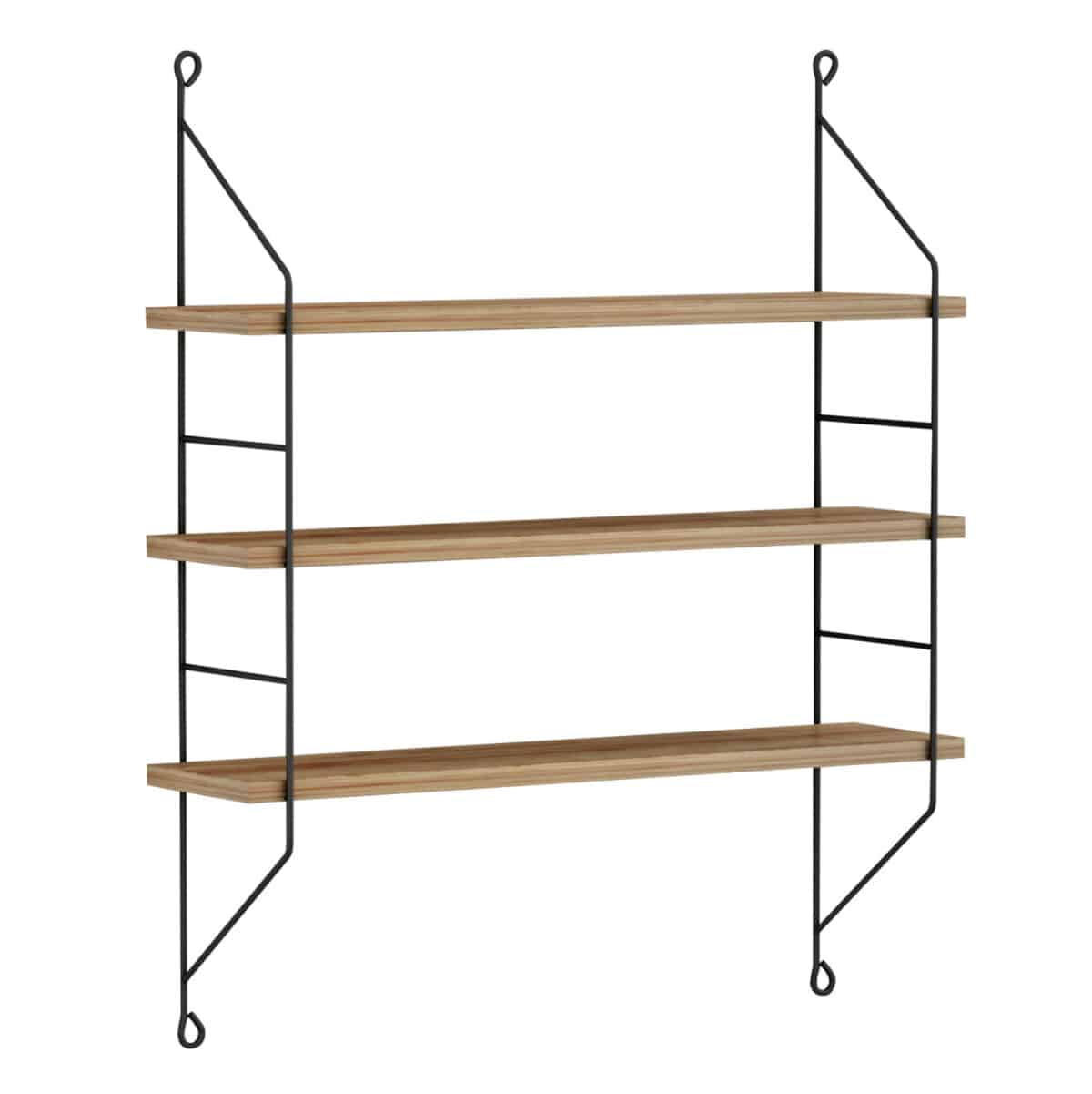 ΡΑΦΙΕΡΑ ΤΟΙΧΟΥ ACHALA ΜΕΛΑΜΙΝΗΣ HM9185.11 ΦΥΣΙΚΟ ΟΑΚ 60x15x68Yεκ. - Image 3