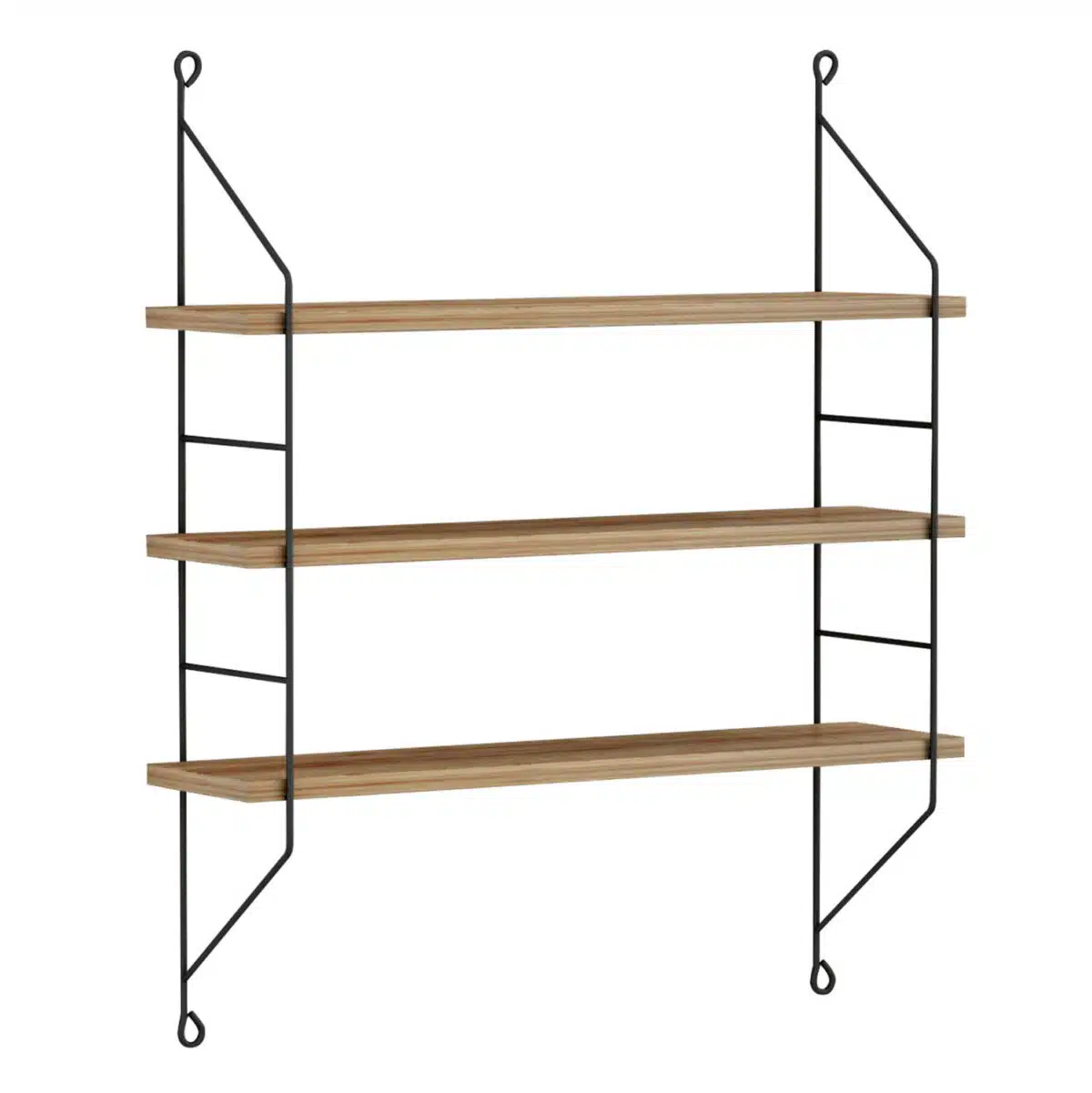 ΡΑΦΙΕΡΑ ΤΟΙΧΟΥ ACHALA ΜΕΛΑΜΙΝΗΣ HM9185.11 ΦΥΣΙΚΟ ΟΑΚ 60x15x68Yεκ. - Image 3