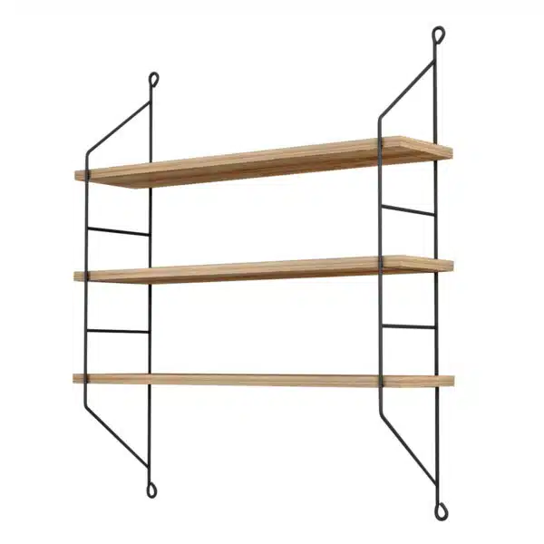 ΡΑΦΙΕΡΑ ΤΟΙΧΟΥ ACHALA ΜΕΛΑΜΙΝΗΣ HM9185.11 ΦΥΣΙΚΟ ΟΑΚ 60x15x68Yεκ. - Image 4