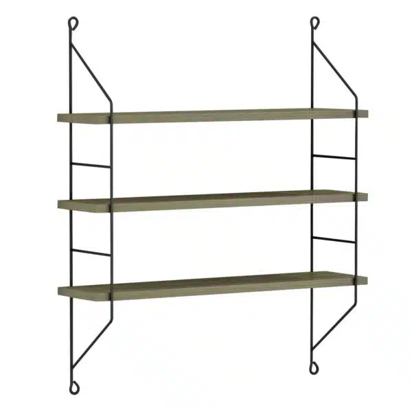 ΡΑΦΙΕΡΑ ΤΟΙΧΟΥ ACHALA ΜΕΛΑΜΙΝΗΣ HM9185.12 OLIVE GREY 60x15x68Y εκ. - Image 3