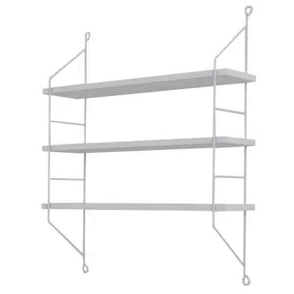 ΡΑΦΙΕΡΑ ΤΟΙΧΟΥ ACHALA ΜΕΛΑΜΙΝΗΣ HM9185.15 ΛΕΥΚΟ 60x15x68Y εκ. - Image 4