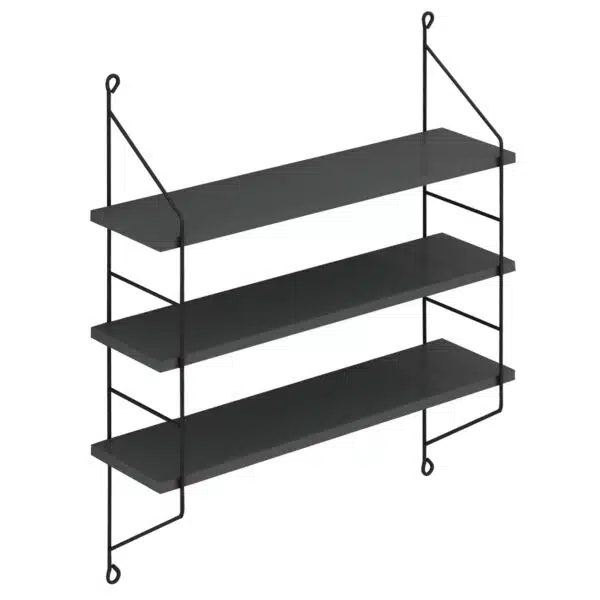 ΡΑΦΙΕΡΑ ΤΟΙΧΟΥ ACHALA ΜΕΛΑΜΙΝΗΣ HM9185.20 ΓΚΡΙ 60x15x68Y εκ. - Image 4