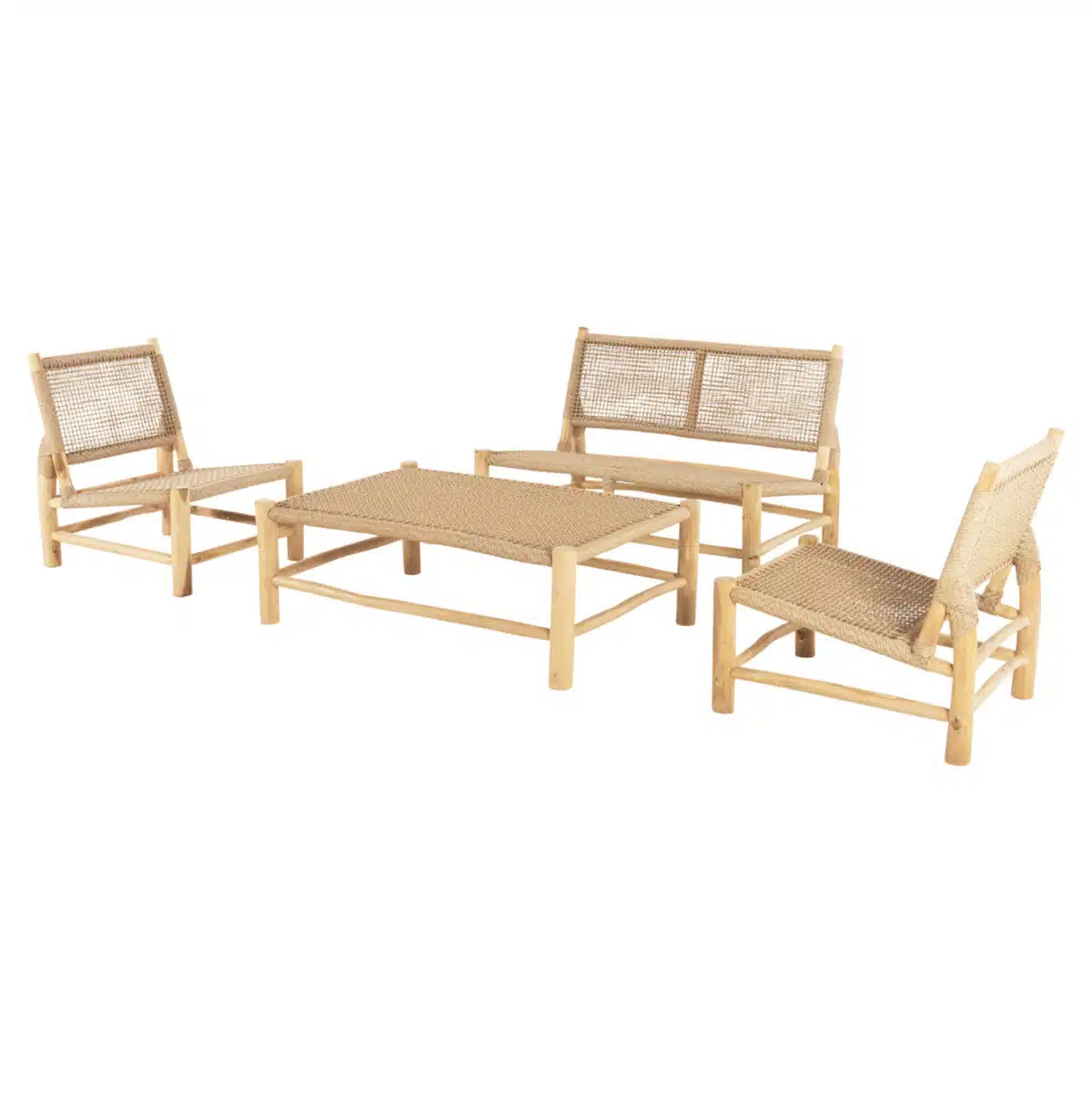 ΣΑΛΟΝΙ ΕΞΩΤ. ΧΩΡΟΥ 4ΤΜΧ LONDER HM11957 ΜΑΣΙΦ TEAK-ΣΥΝΘ.RATTAN-ΦΥΣΙΚΟ - Image 6