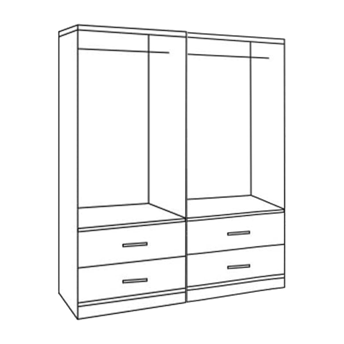 ΣΕΤ 2 ΤΜΧ ΝΤΟΥΛΑΠΑ 4ΦΥΛΛΗ ΜΕ 4 ΣΥΡΤΑΡΙΑ ZEBRANO 160X42X181 HM11349.01 - Image 2