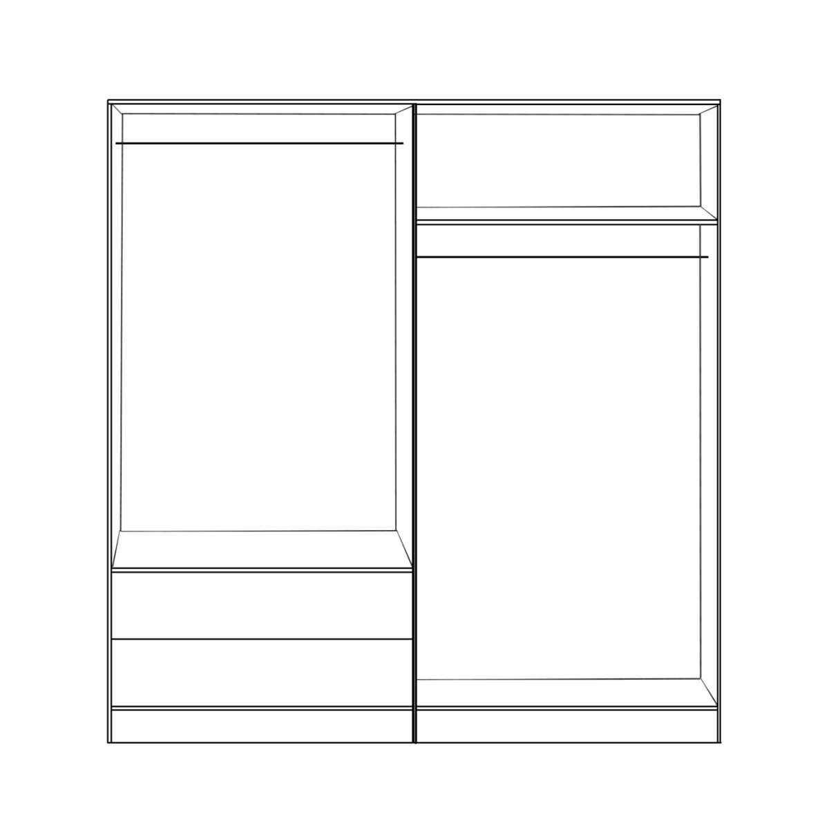 ΣΕΤ 2 ΤΜΧ ΝΤΟΥΛΑΠΑ 4ΦΥΛΛΗ SONAMA 160X42X181 HM11351.02 - Image 3