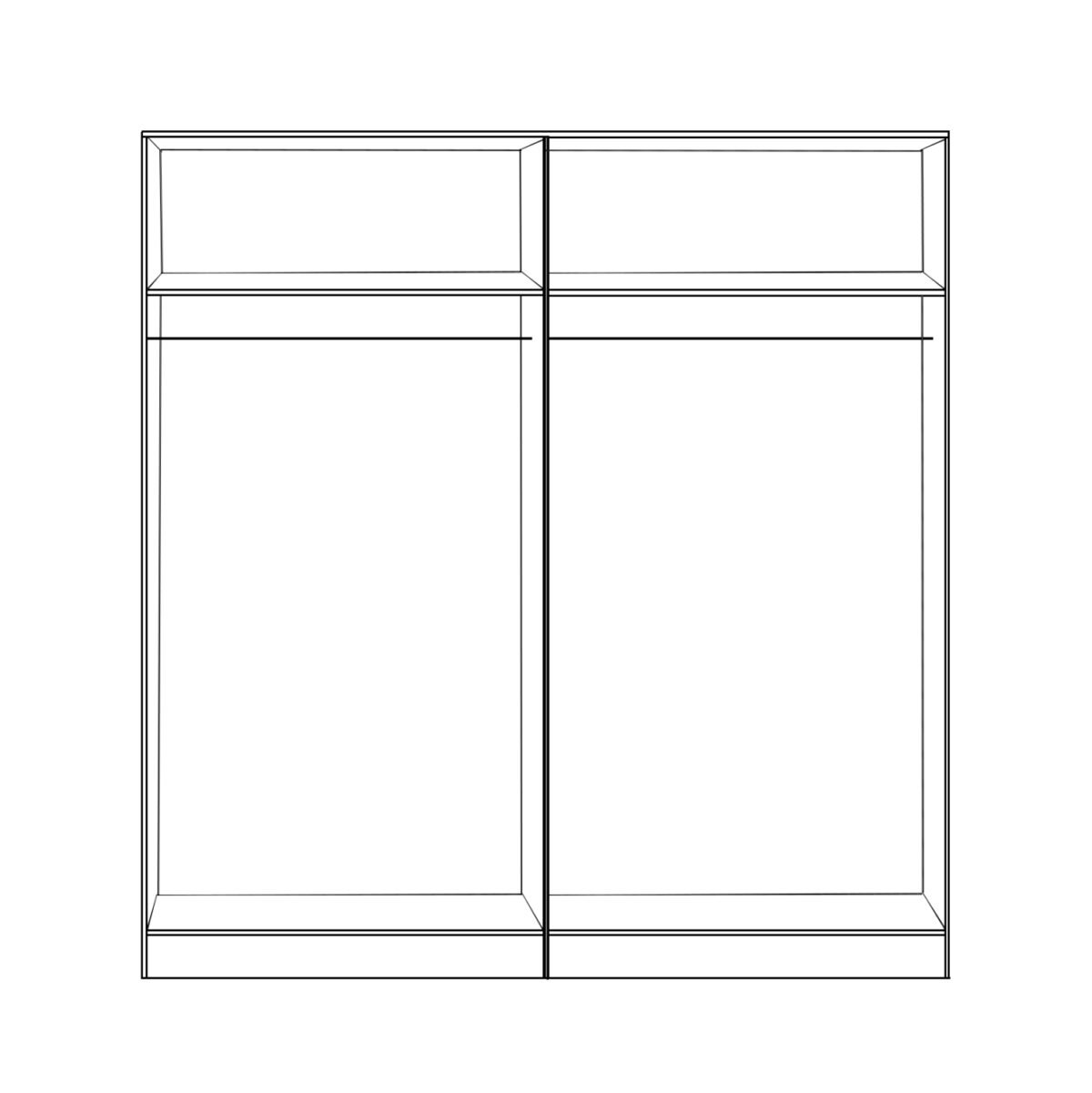 ΣΕΤ 2 ΤΜΧ ΝΤΟΥΛΑΠΑ 4ΦΥΛΛΗ ZEBRANO 160X42X181 HM11350.01 - Image 3