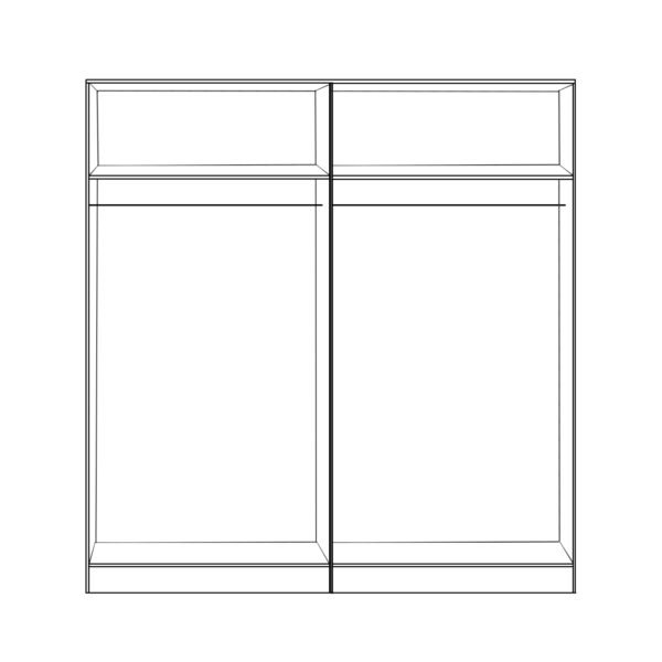 ΣΕΤ 2 ΤΜΧ ΝΤΟΥΛΑΠΑ 4ΦΥΛΛΗ ZEBRANO 160X42X181 HM11350.01 - Image 3