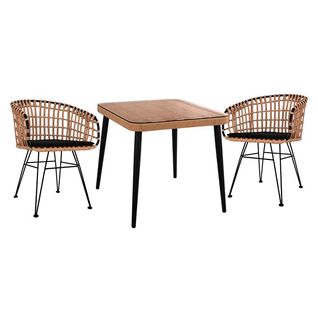 ΣΕΤ 3ΤΜΧ ALLEGRA WICKER ΜΕ ΤΡΑΠΕΖΙ 80X80Χ78Υ ΜΠΕΖ & ΜΑΥΡΟ ΧΡΩΜΑ HM10481 ΣΕΤ 3ΤΜΧ ALLEGRA WICKER ΜΕ ΤΡΑΠΕΖΙ 80X80Χ78Υ ΜΠΕΖ & ΜΑΥΡΟ ΧΡΩΜΑ HM10481