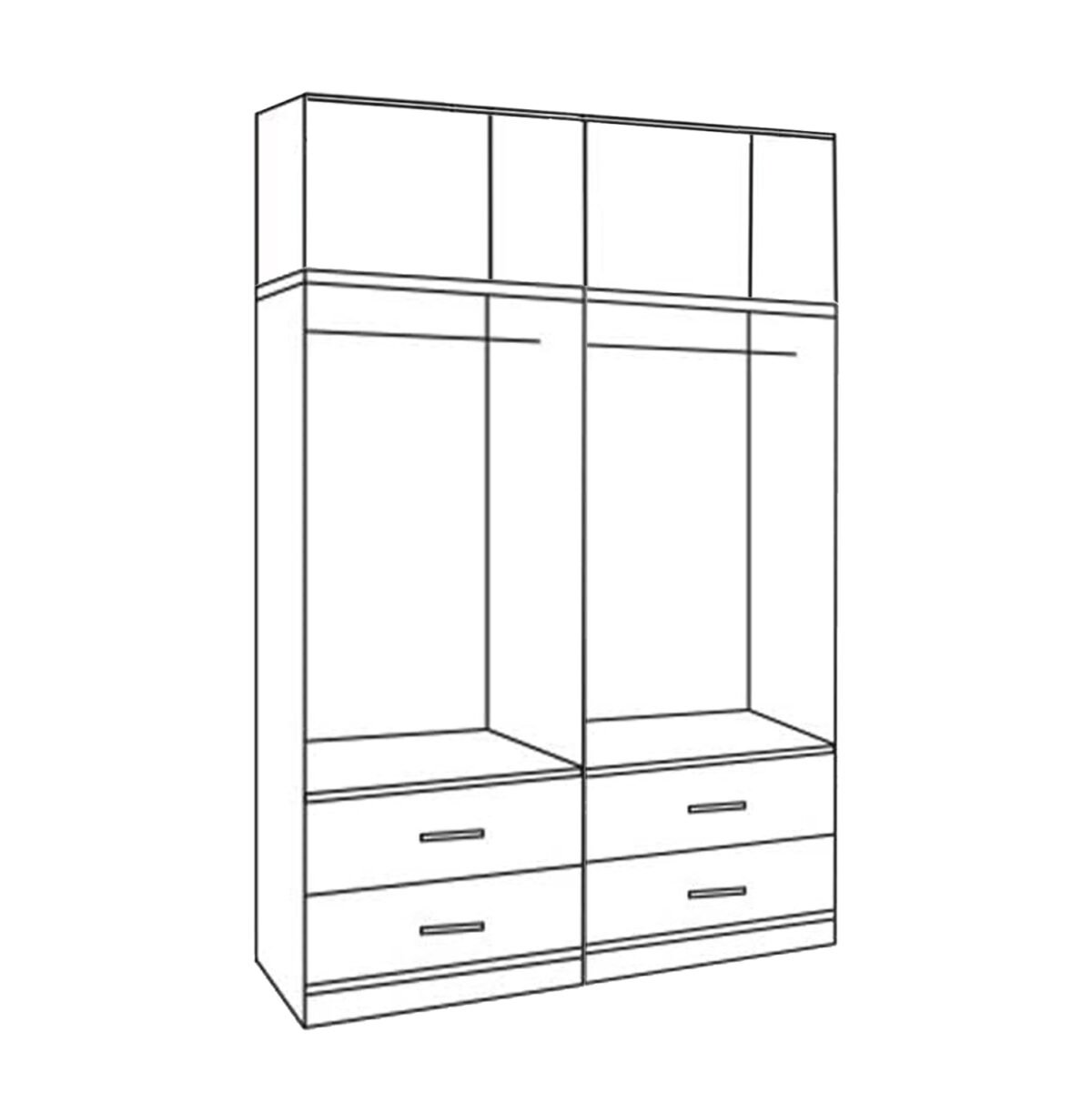 ΣΕΤ 4 ΤΜΧ ΝΤΟΥΠΑΛΑ 4ΦΥΛΛΗ ΜΕ ΠΑΤΑΡΙ ΚΑΙ 4 ΣΥΡΤΑΡΙΑ SONAMA 160X42X241 HM11352.02 - Image 3